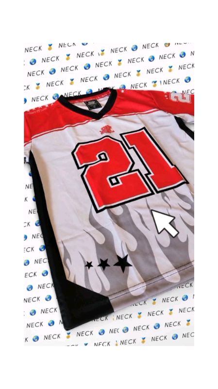 Jersey Anak Kelas 456 SD Sampai SMP Kelas 789 Warna Merah Putih Nomor 21 #vneck #oneckvneck