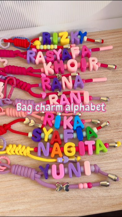 #custom #manikabjad #manikalphabet #taliparacord #gancitali #bagchain #bagcharm #bagcharmkekinian #bagcharmlucu #ganci