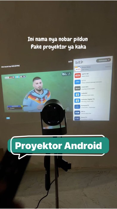 Proyektor android yang sudah lebar dan buat nonton pildun bisa banget harga nya murah promo #pildun #proyektor #nobarpildun #proyektorandroid