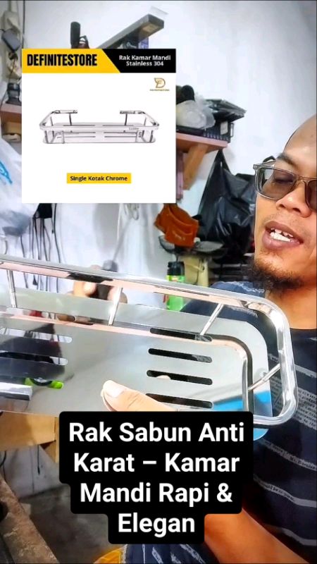 Rak Sabun Kamar Mandi Stainless SUS 304 – Rak Sudut/Kotak Serbaguna Anti Karat#ShopeeKuning #RakSabun #RakKamarMandi #RakSudut #antikarat