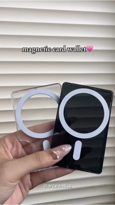 Magnetic wallet, but make it aesthetic💓 #magneticwallet #magsafewallet #magsafecardholder #cardholdertransparan