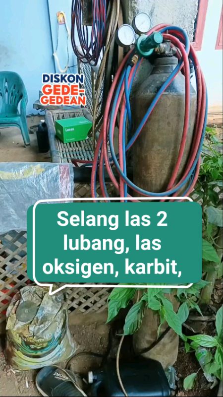 Selang las 2 lubang bisa untuk las karbit, LPG, oksigen, #selanglas #selanglaskarbit #selanglasblender #Selanglasoksigen #selanglasdouble #ShopeeCOD