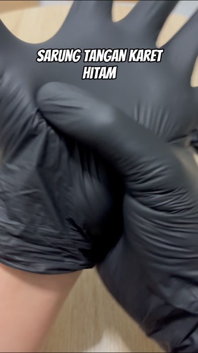 Sarung Tangan Karet Hitam / Nitrile Black Glove #Sarungtangankaret #nitrilegloves #nitrile #gratisongkir #promoshopee #nitril