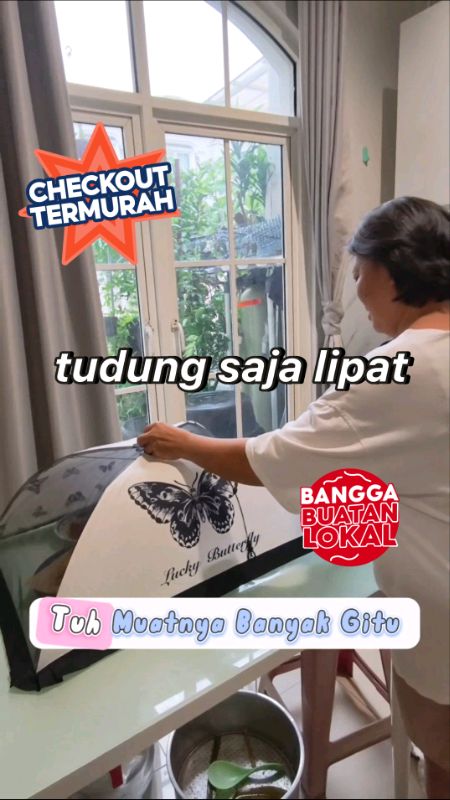 food cover, tudung saji lipat #tudungsaji #tudungsajiviral #foodcover #penutupmakanan #shopeevideo