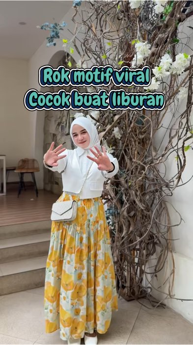 Nyaman banget dipake #rokwanita #rokmotifbunga #rokviral #rokbungakoreastyle