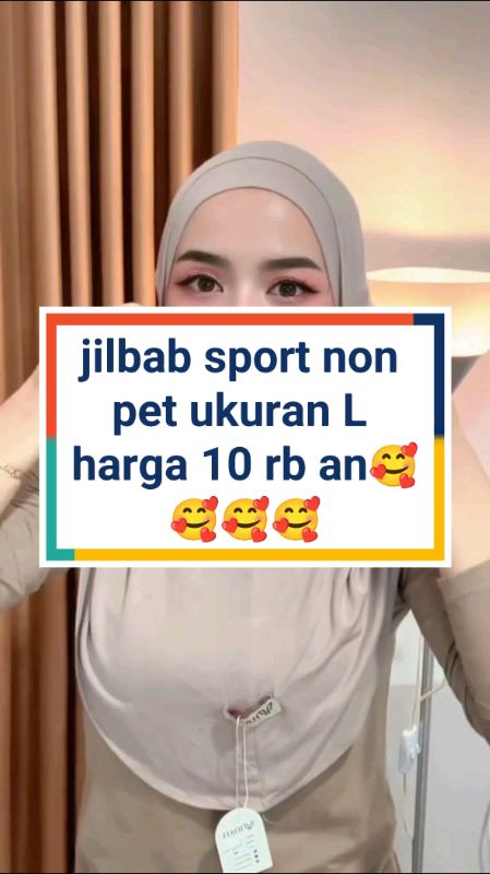 jilbab sport non pet ukuran L harga 10 rb an🥰🥰🥰🥰#fyp #bismillah #viral #ShopeeLook #RacunShopee