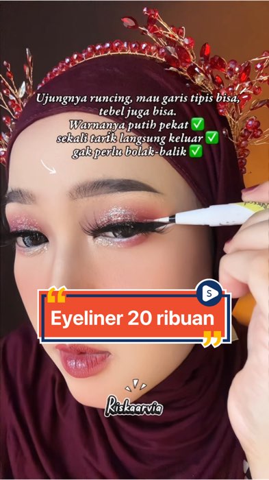 Wajib Ada di Makeup Pouch. #eyelinertutorial #eyeliner #eyelinerputih #eyelinermata #MakeUpWajibPunya #RacunShopeeCheck #eyelinerwaterproof #fyp