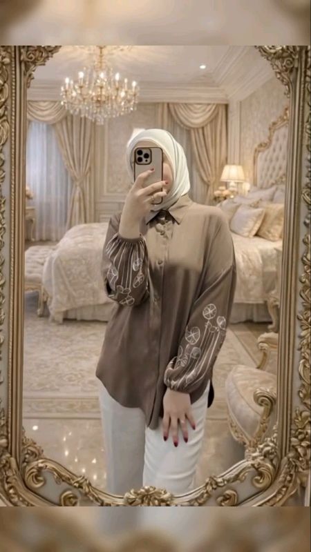 kemeja wanita#tampilcantik #lebaran #wanitacantik #🤗🤗