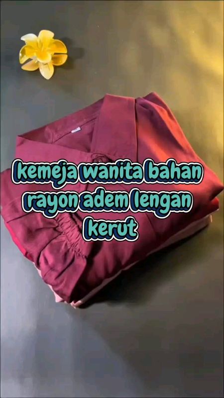 kemeja wanita bahan rayon adem lengan kerut#kemejawanita #kemejawanitaadem #kemejawanitarayon