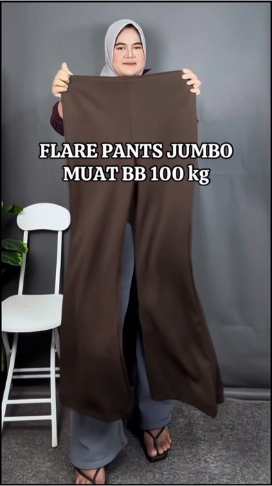 FLARE PANTS jumbo muat Bb 100 #mdulkarim #flarepantsjumbo #celanajumbo #celanakerjajumbo #flarepants #ShopeeOutfitCheck #shopee #shopeevideo