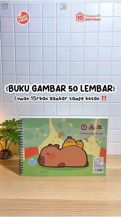 Isinya 50 lembarr #bukugambarA4 #bukugambaranak #bukugambarmurah #drawingbook #bukugambarspiral #ViralDiShopeeVideo #SpillBawaBerkah #CODinApa