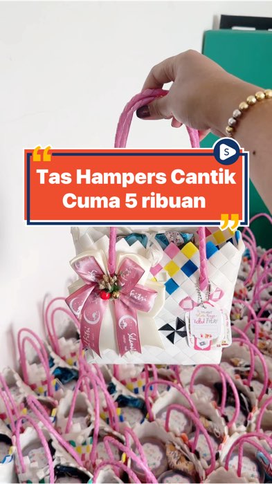 Tas anyaman hampers lebaran 💕💕#hamperslebaran #LebaranVersiKu #tasanyamanplastik #hampersmurah #hampers #taswanitamurah #taslucu