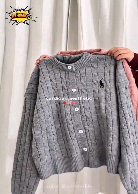 OLOP CARDIGAN RAJUT KEPANG CABLE ATASAN WANITA NAYARA / Cardigan Rajut Kepang#RacunShopee #ShopeeLook #ViralDiShopeeVideo