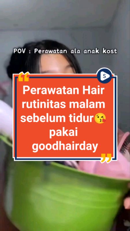 Perawatan Hair rutinitas malam sebelum tidur😘 pakai goodhairday #perawatanhair #goodhairdayhairoildanhairtonic #shopegratisongkir #SpillRacunShopee