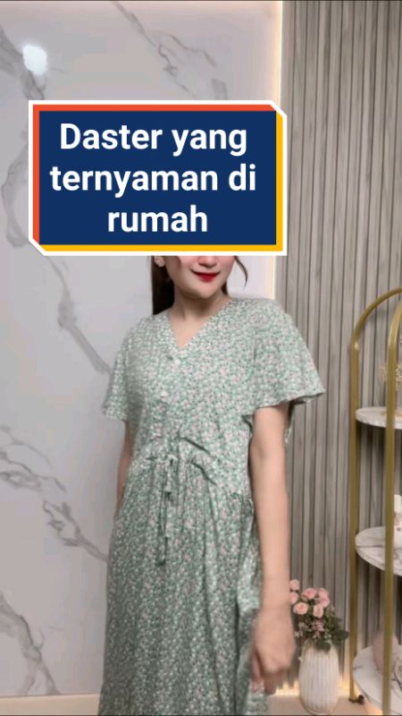 Dress Rumahan Daster kekinian Raisa Motif rayon premium #dasterbumil #dasterpendek #dasterviral #RacunShopeeCheck #shopee