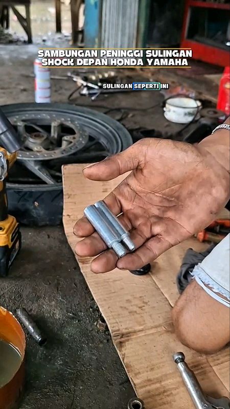 sambungan sulingan shok depan Honda Yamaha,pilih ukuran panjang sesuai yang dibutuhkan #sambungansulingan #sambunganshockdepan #shope #ShopeeCOD