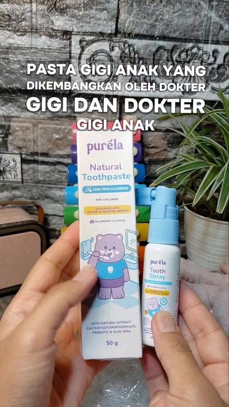 Pasta gigi anak #pastagigianak #purela #GigiSehatTumbuhHebat #PurelaNaturalToothpaste #ToothSprayPurela #CegahGigiBolong #cegahkariessejakdini  #fyp