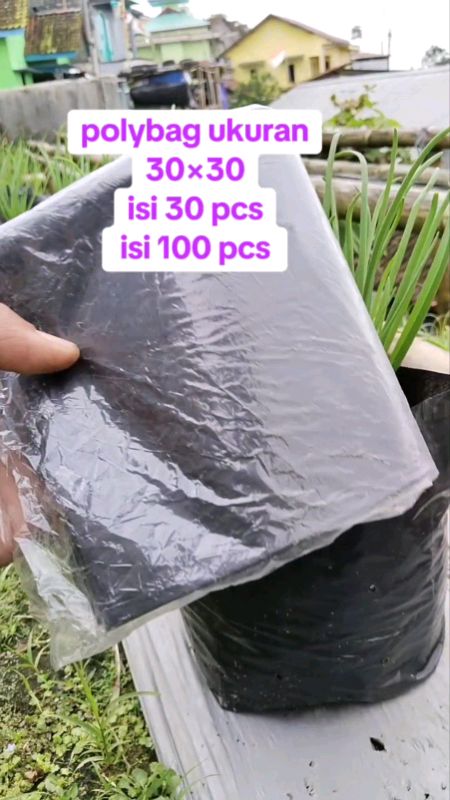 polybag tanaman ukuran 30×30 isi 30 dan 100 lembar #polybag #polybagtanaman #polybagmurah #RacunShopee #polybaghitam