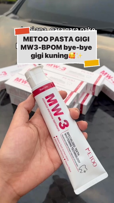 METOO PASTA GIGI MW3-BPOM bye-bye gigi kuning😍#metootoothpaste #metoosmile #DiskonRacunShopee #RacunShopee #RacunShopeeUnik #SpillRacunShopee #fyp