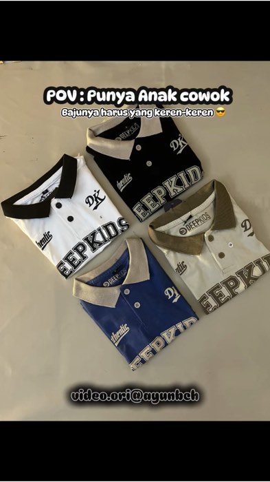 Punya anak cowok bajunya harus keren dong #kaoskerahpoloanak #kaospoloanak #rzclothingkids
