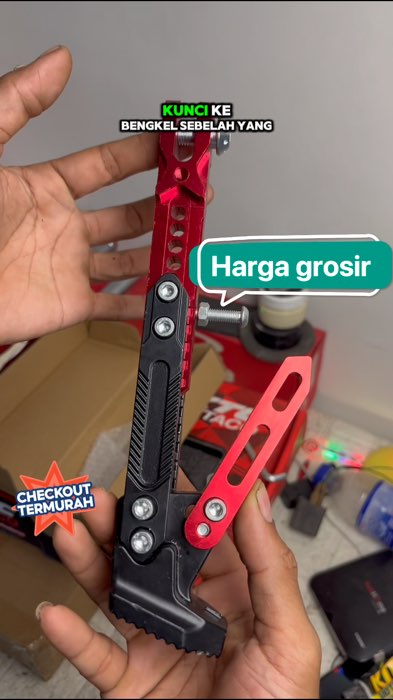 Standar samping motor CNC aluminium #standarsampingmotor #standarchrom #standartengah #standarsepeda