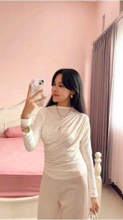 cantik bgt longsleeve nya🤍 #atasanwanita #OOTDFashionShopee #RacunShopee #longsleeve #blousewanita #bajulebaran