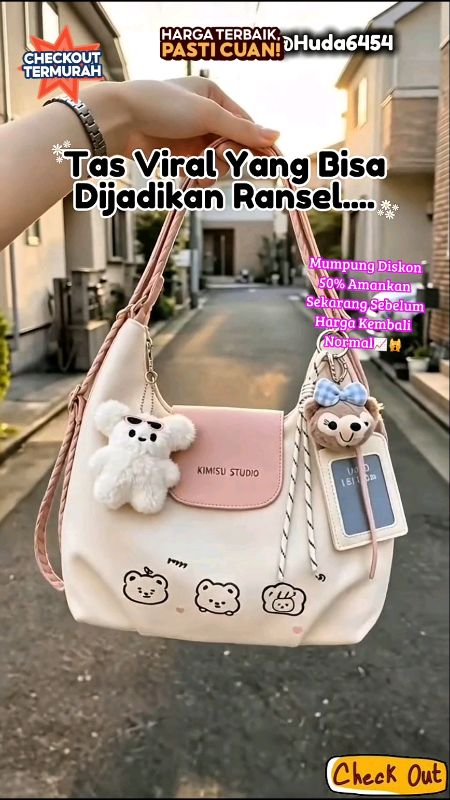 Tas 2in1 Viral🤩#taswanita#tasselempang#ransel#tas2in1#slingbag#handbag#fashionwanita#ShopeeFashionHaul#RacunShopee#GratisOngkirRP0#viral#fyp#trending