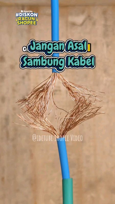 Jangan asal sambung kabel #RacunShopee #DiskonRacunShopee #ShopeeCOD #RacunShopeeCheck #selongsongkabel #isolasikabelbakar #selongsongbakar