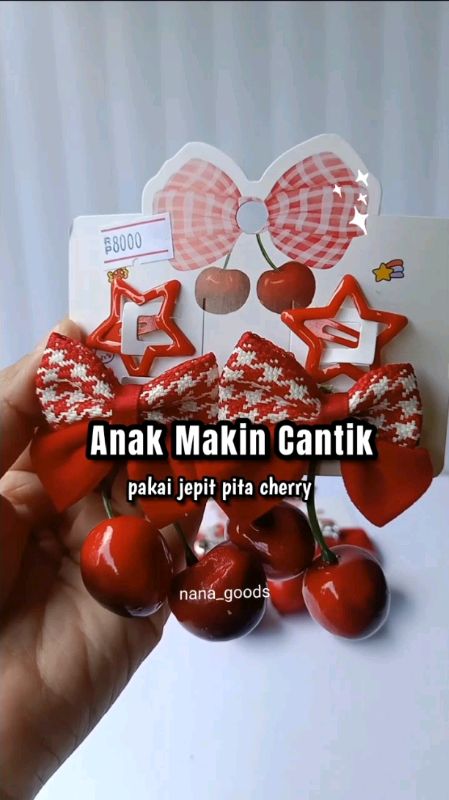 Jepit Cherry #setjepitrambut #jepitpasangan  #JepitCherryLucu #jepitmerahputih #SpillBawaBerkah #SPILLProdukVideoShopee #BerkahKreatorBerlimpah