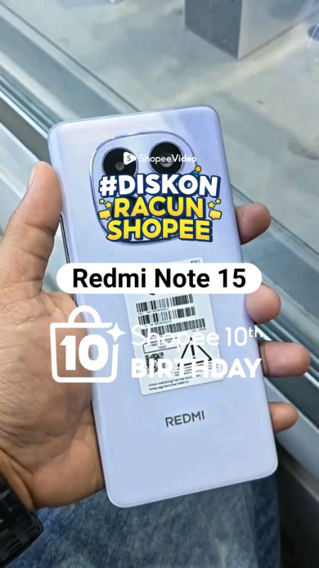 Redmi Note 15‼️#PromoNonStop #ViralDiShopeeVideo #PejuangRupiah #GratisOngkirRP0 #RacunShopee #RacunShopeeCheck #redminote15 #xiaomi #redmi