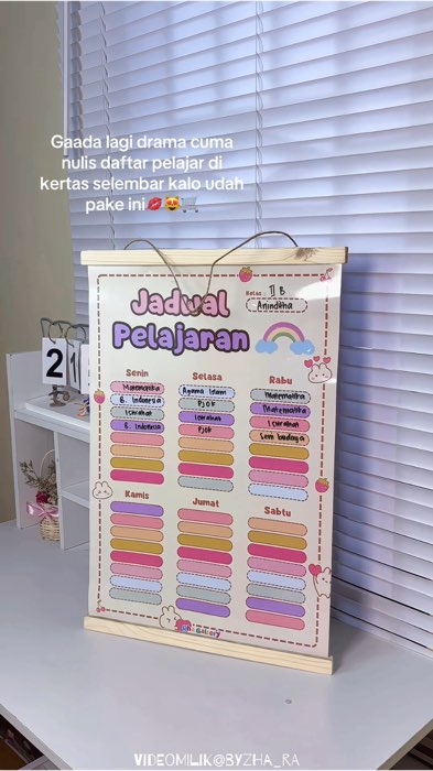 #daftarpelajaran #SpillBawaBerkah #RacunShopeeCheck #papanjadwalpelajaran #papanjadwalpiket