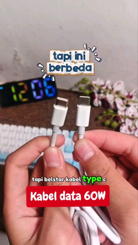 Kabel charger BELLSTAR #CODinApa #kabelchargertypec #RacunShopee