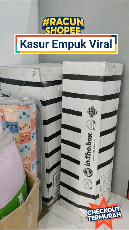 Kasur inthebox viral ❤️#ViralDiShopeeVideo #SpillBawaBerkah #RacunShopeeCheck#kasurinthebox #kasurviral #kasurenak #kasurempuk#DiskonRacunShopee