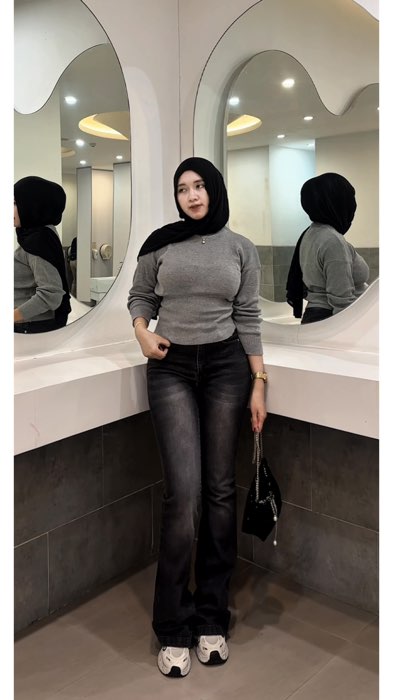 Review celana jeans dan atasan knit rib niakel #shopeevideo #shopeeootd #ShopeeFashionHaul #jeanshighwaist #jeanswanita #fyp