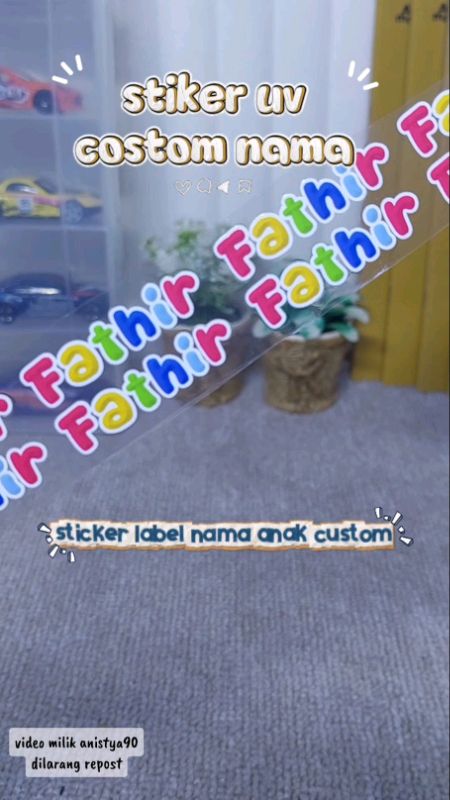 sticker request nama #perlengkapansekolah #RacunShopee #stikercustom #stikernama #stikeruv