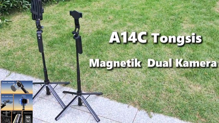 Tripod 2 HP Magnetic Tongsis Selfie Stick 4 Kaki Bluetooth Tripod Multifungsi.#tripod #tripodbluetooth #tripodtongsis #tripodmultifungsi #PromoNonStop