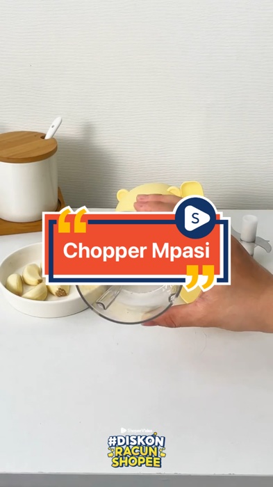 Blender mpasi bayi Food Chopper 350ML Kaca Portabel Baja Tahan Karat Penggiling daging multifungsi dan pencampur rumah tangga Bumbu Dapur #RacunShopee