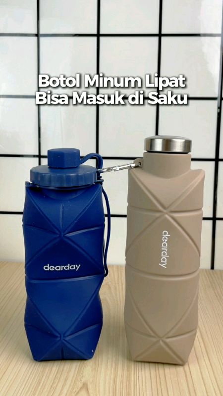 Botol lipat, selesai minum langsung masuk kantong #dearday #deardayfoldableportable #foldablebottle #foldablecup