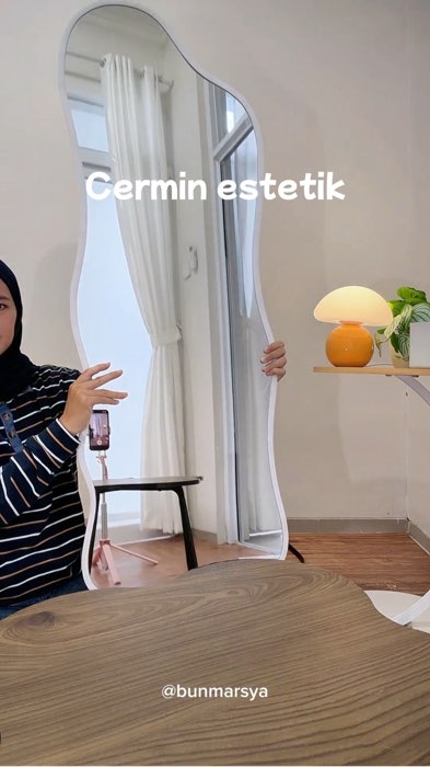 Kaca cermin standing estetik #cerminaesthetic #ViralDiShopeeVideo #GakNyeselBeliIni