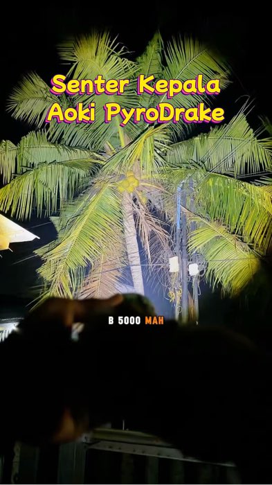 Senter kepala LED Zoom Aoki PyroDrake #senterkepalasuperterang #senterkepalaaoki #aokipyrodrake #headlampaoki
