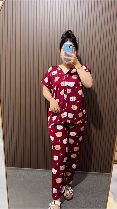 Motif lucu + bahan adem 😍 #piyamakekinian #piyamarayon