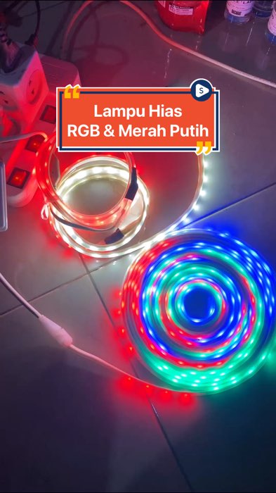 #lampuledhias #lampuhiasmerahputih #lampuhiasrgb #ViralDiShopeeVideo