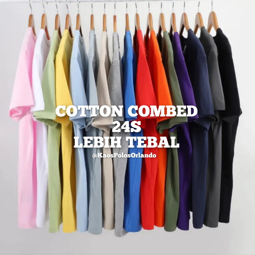 [ GROSIR ] Kaos Polos Cotton Combed 24s Lengan Pendek / Pakaian Pria Oneck / Baju Pria / UNISEX / BASIC TEE / Atasan