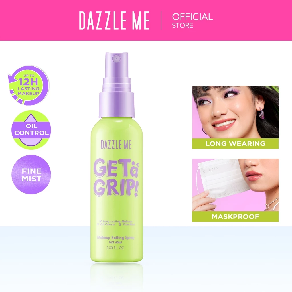 DAZZLE ME Get a Grip! Makeup Setting Spray | Beauty Protecting 4 X Hydrating Makeup Mist Flawles