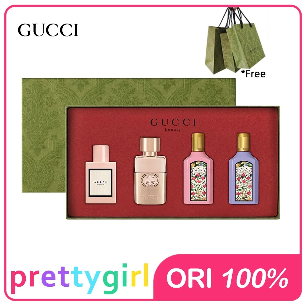 [ EXP：2027 ] ⭐Original Free Bag GUCCI MINI DISCOVERY KIT GIFT SET 5ml*4