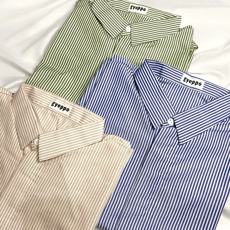 Gyeppo - Bitna Stripes - Oversized Shirt