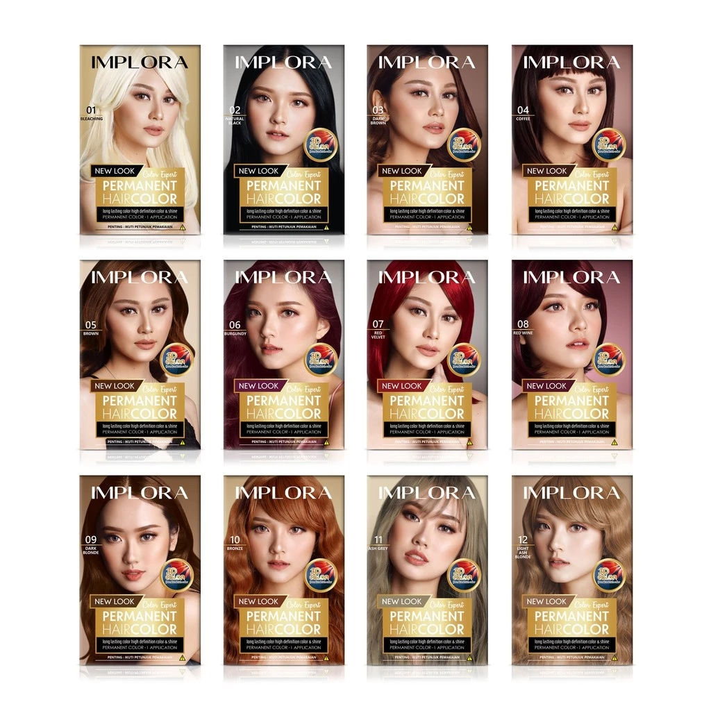 (Grosir) Implora New Permanent Hair Color Pastel Edition