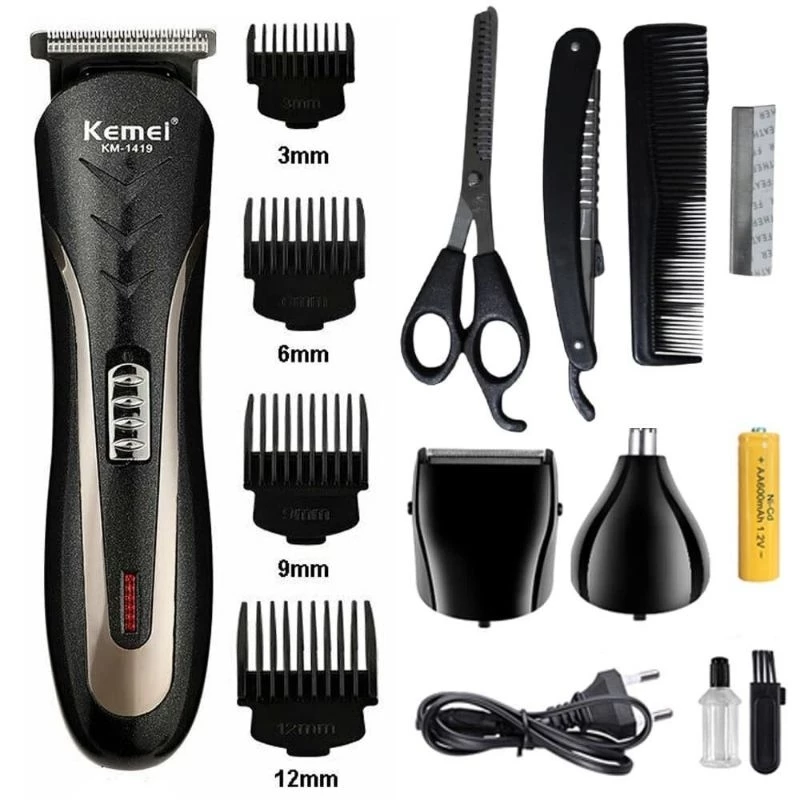 SATU SET LENGKAP ALAT CUKUR RAMBUT, JENGGOT KUMIS MULTIFUNGSI/MESIN POTONG RAMBUT 3 IN 1