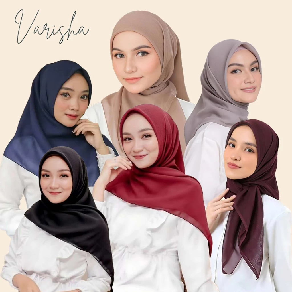 Paris Polos Jadul Hijab Kerudung Varisha Segiempat