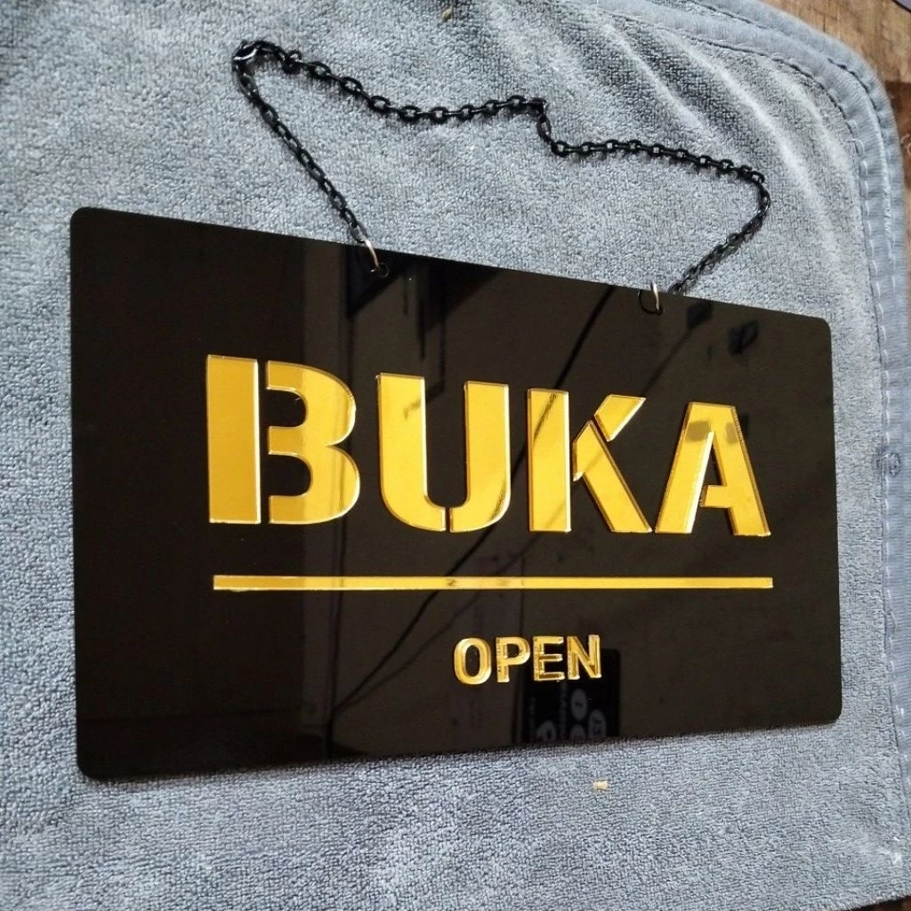 Sign In Buka Tutup Bolak Balik Akrilik Timbul GP